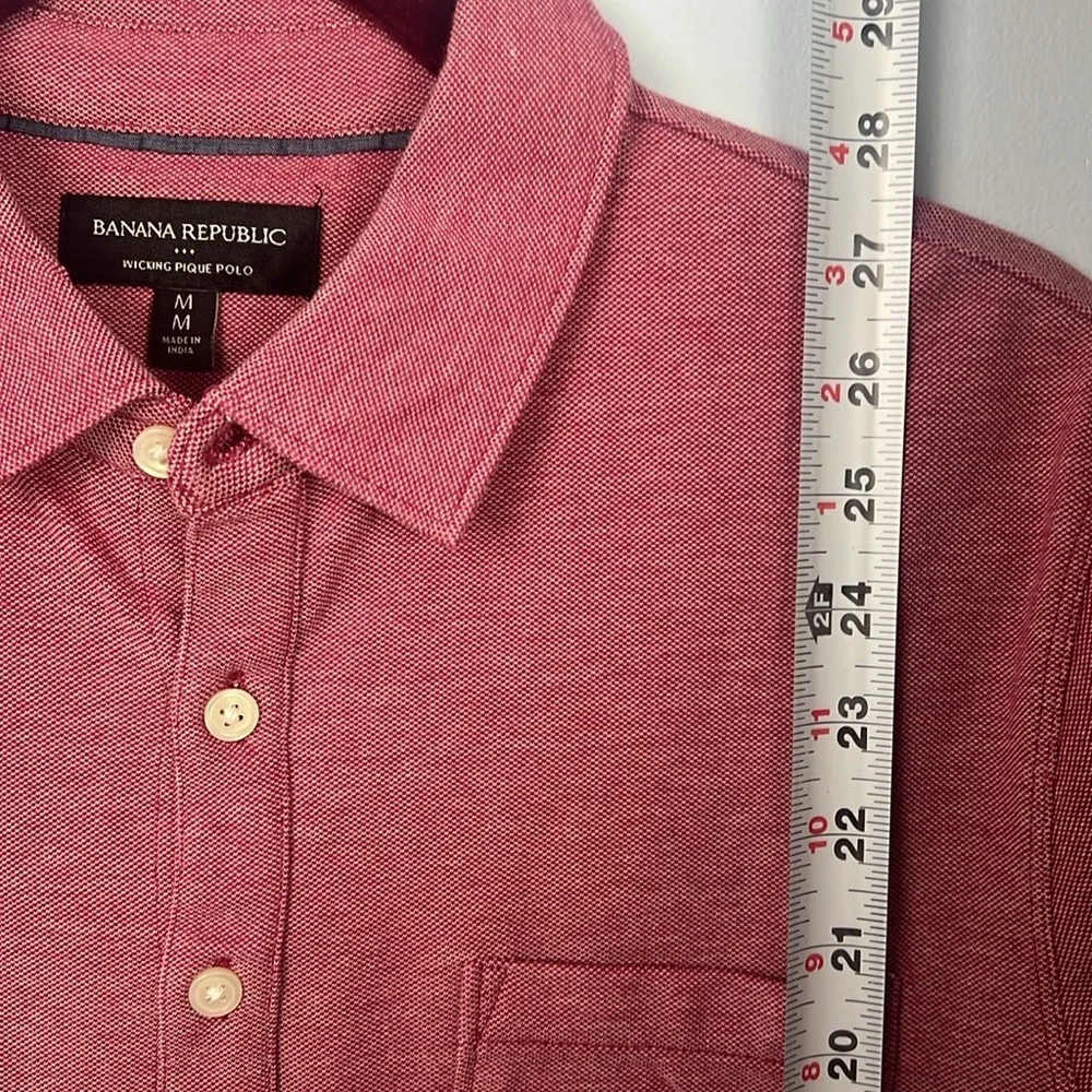 Banana Republic wicking pique polo medium cotton short sleeve men’s polo